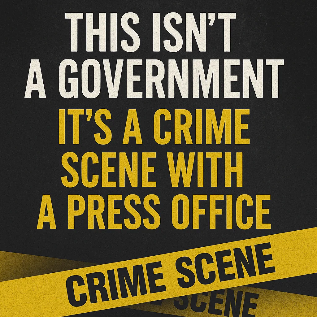 This Isn’t a Government — It’s a Crime Scene with a Press Office