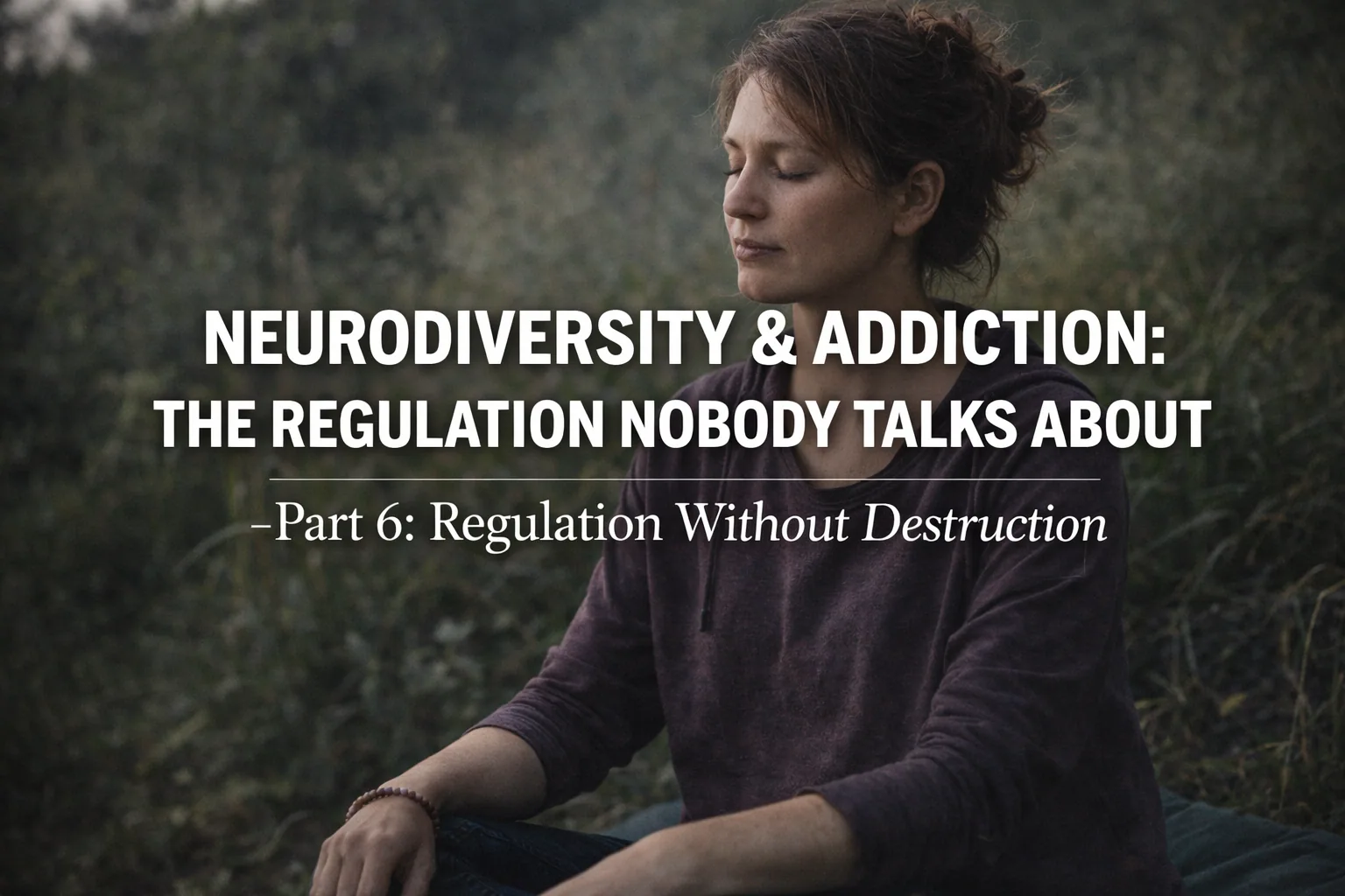 NEURODIVERSITY & ADDICTION: THE REGULATION NOBODY TALKS ABOUT