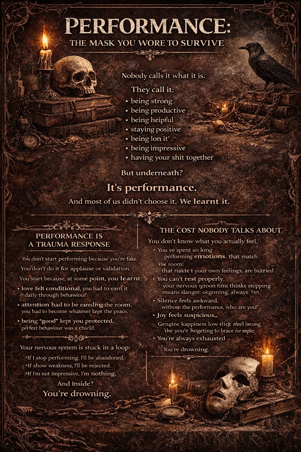 Performance: The Mask You Wore to Survive